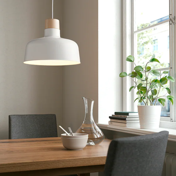 IKEA BUNKEFLO Birch Pendant Lamp