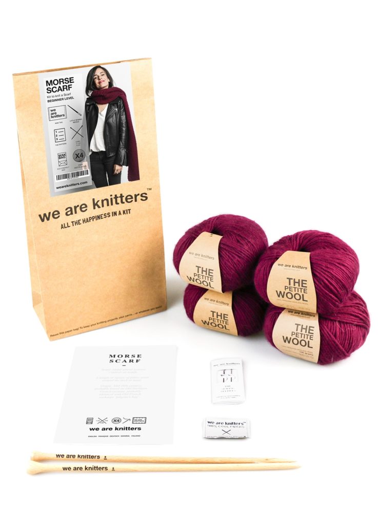 We Are Knitters Morse Scarf Knitting Kit