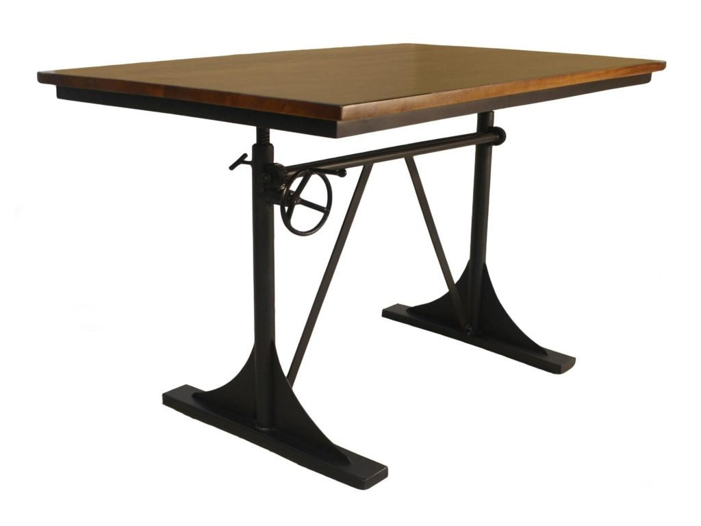 World Market Wood & Cast Iron Adjustable Desk