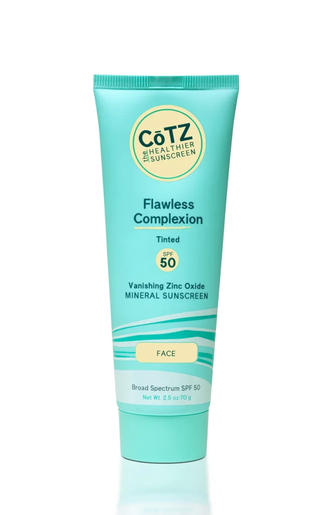 Eco-friendly Reef Safe Mineral Sunscreen - CoTZ Flawless Complexion SPF 50 Tinted