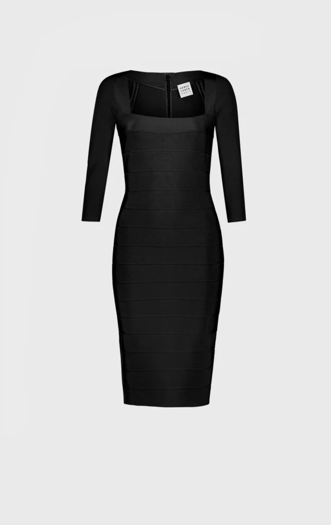 Perfect LBD Little Black Dress - Herve Leger Square Neck Icon Dress
