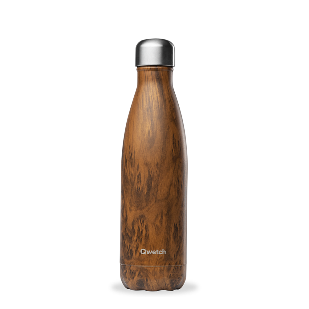 Reusable Water Bottles - Qwetch Wood Insulated Bottle