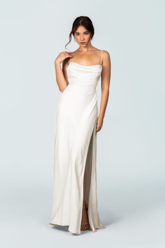 Fame and Partners Strappy Draped Gown